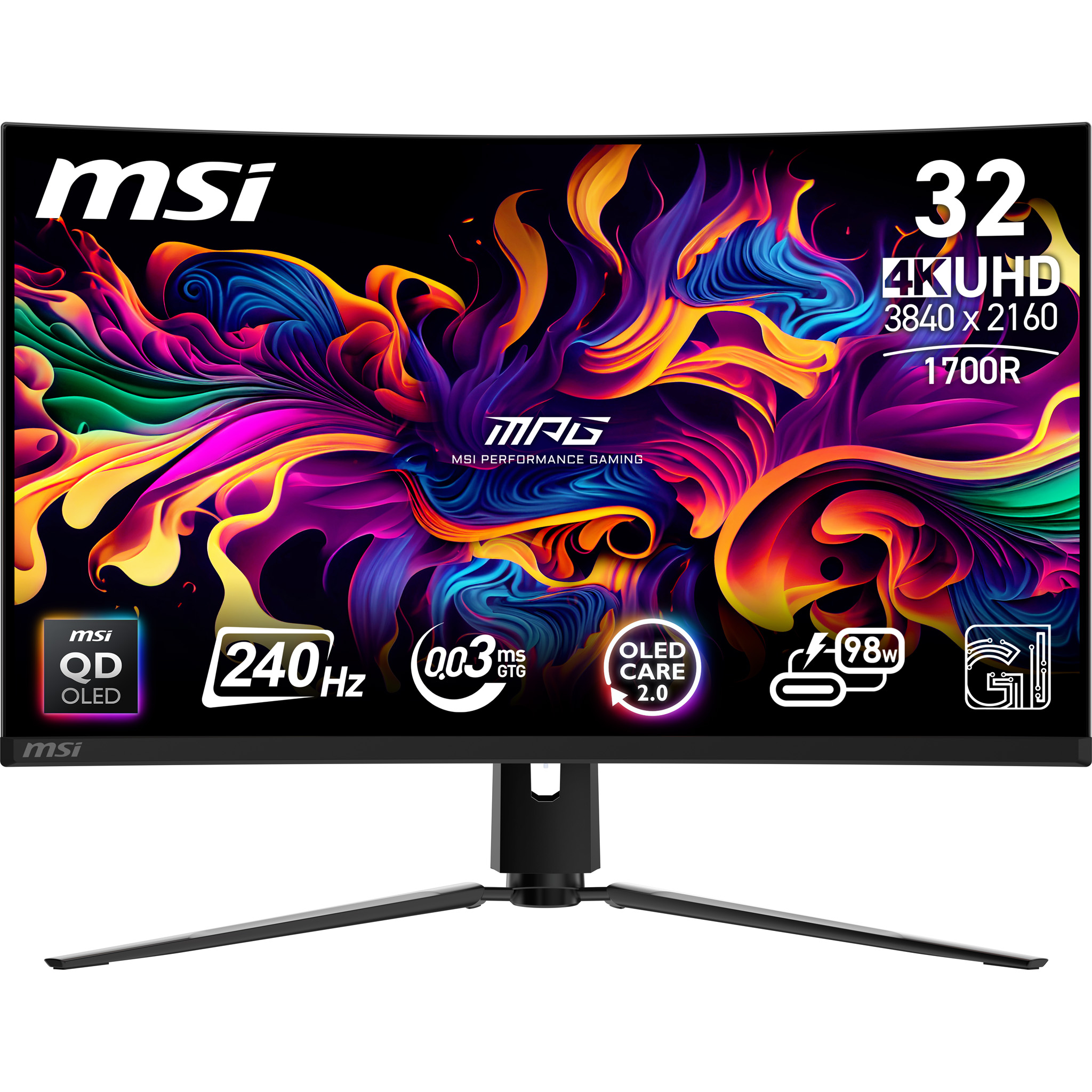 MSI MPG 321CURXDE QD-OLED 32 3840 x 2160 (4K) HDMI DisplayPort USB-C 240Hz
