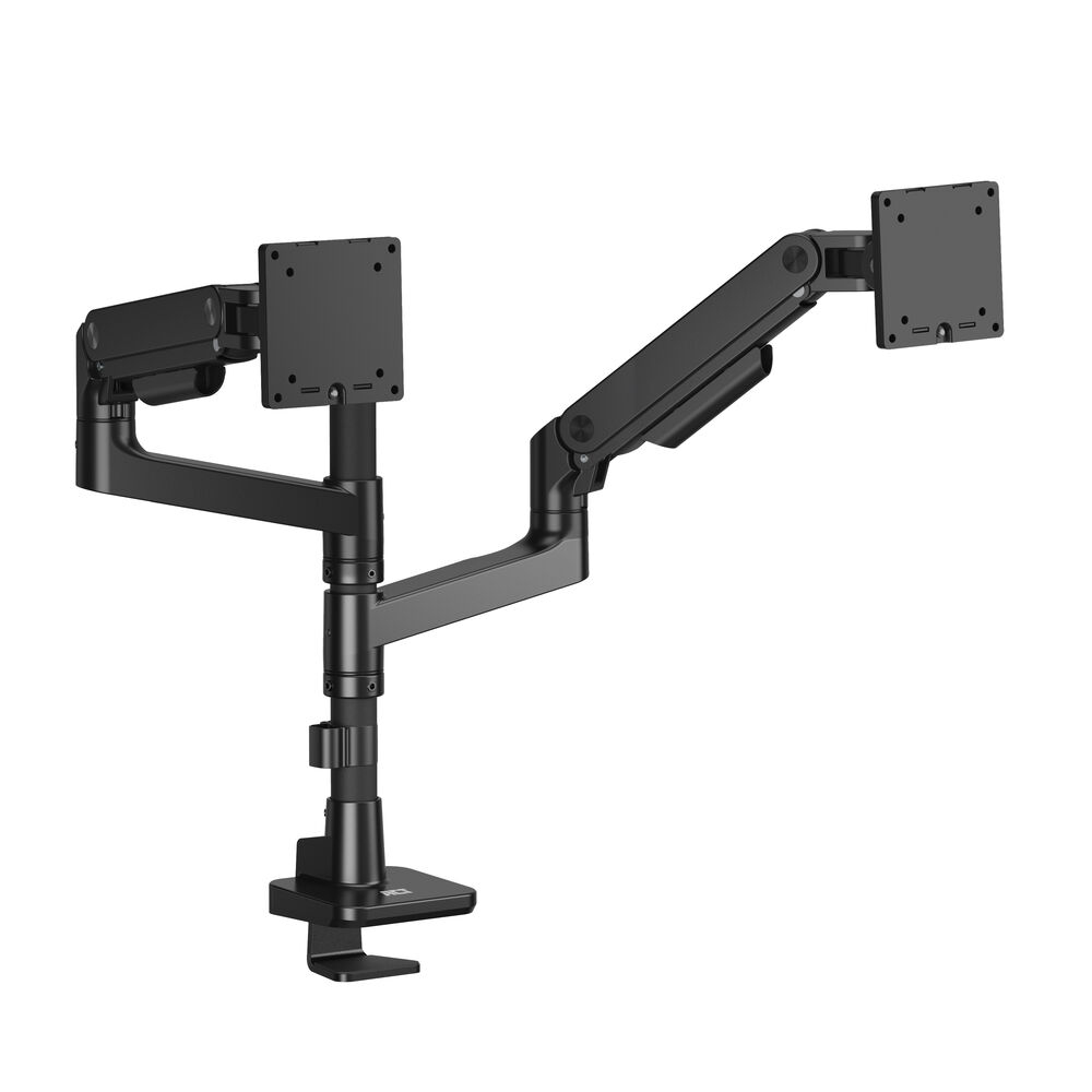 Monitor arm 49 inch office premium, gas spring, pole mounted, 2 monitoren