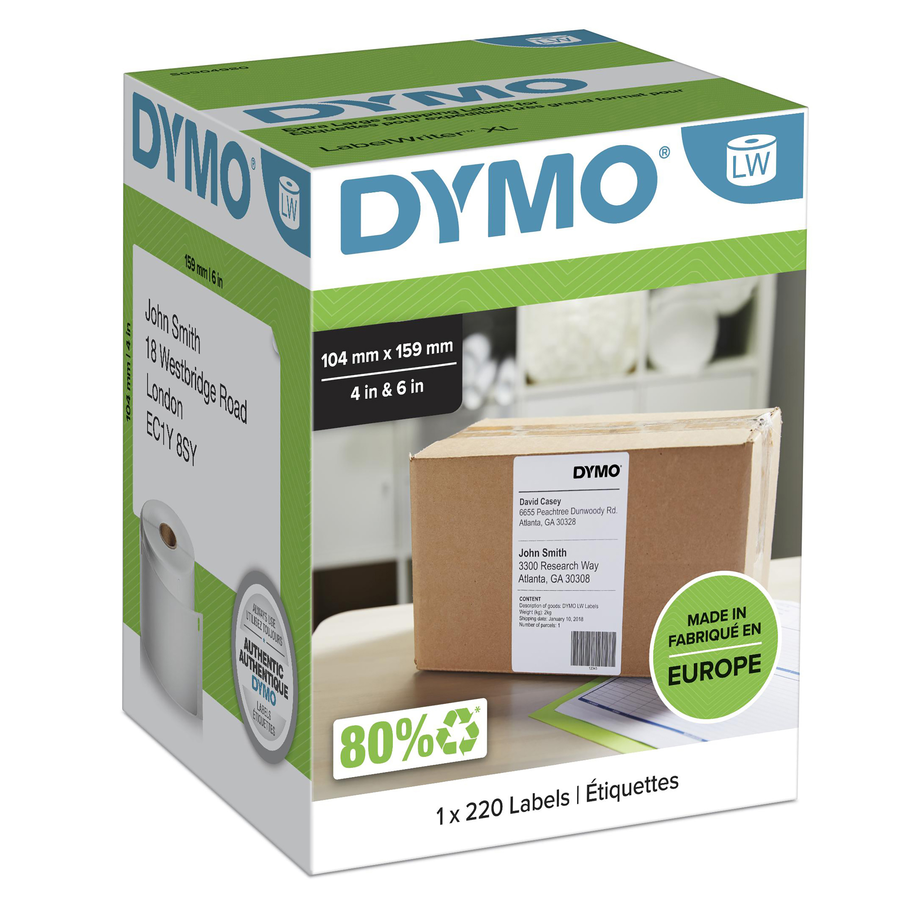 Dymo LW-Versandetiketten extra gro 104 x 159 mm wei 220 St.