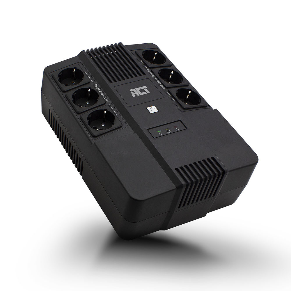 UPS, 600 VA, 6x Type F outlet, 1x IEC C14 input, 230V, AVR