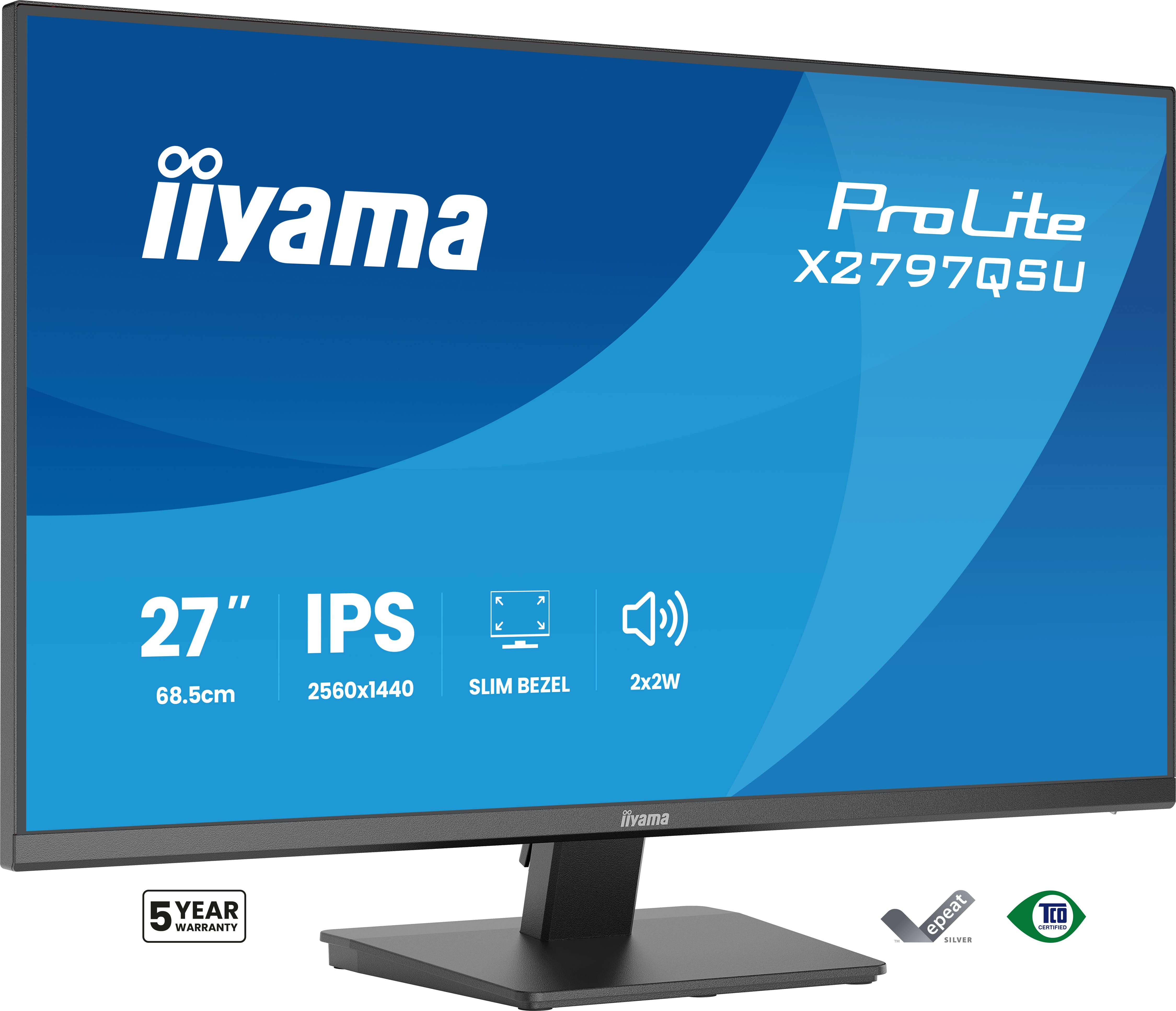 iiyama ProLite X2797QSU-B1 Monitor 68,6 cm (27") mattschwarz