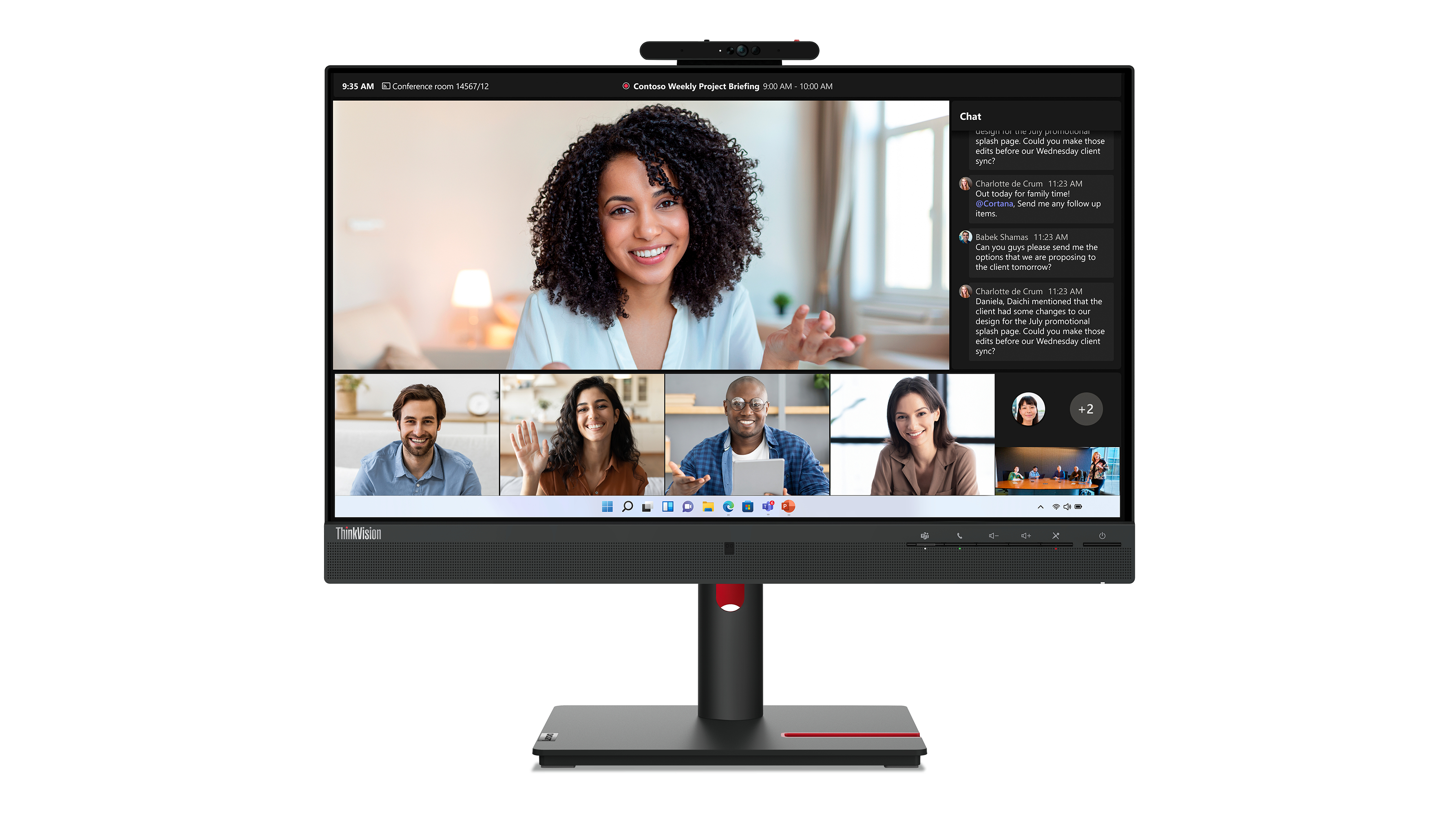 Lenovo Thinkvision T24Mv-30 60.5 Cm  (23.8") 1920 X 1080 Pixels  Full Hd Led Black