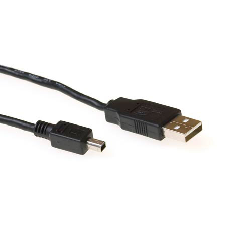 USB 2.0 A male - USB mini B male 1,80 m