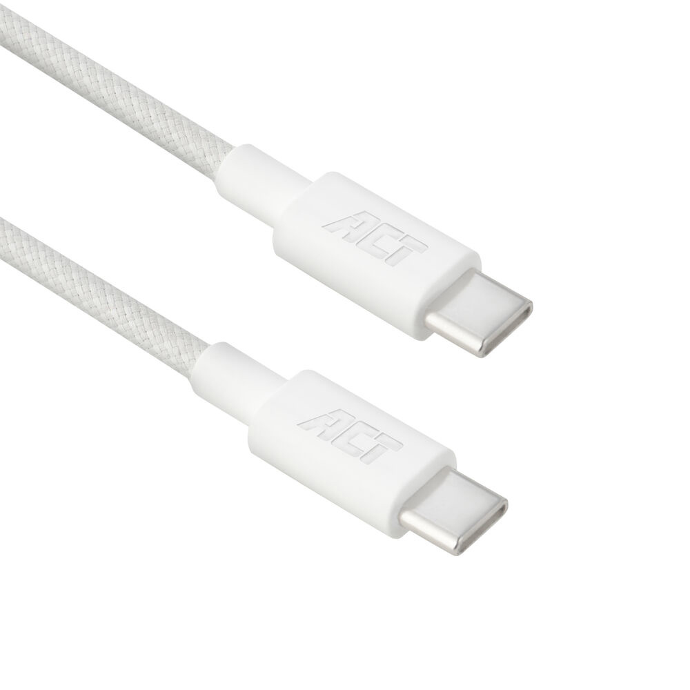 USB 2.0 240W charging/data cable USB-C to USB-C, white, 2 meters
