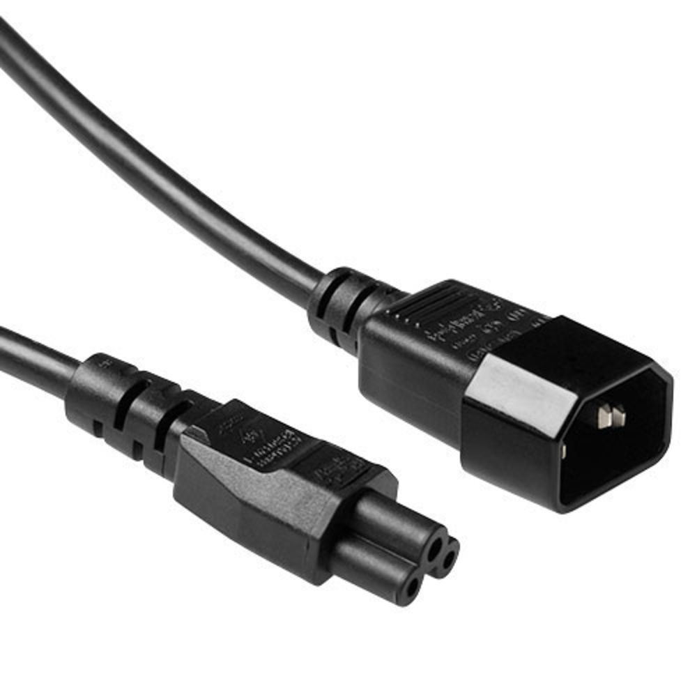 Powercord C14 - C5 black 1 m