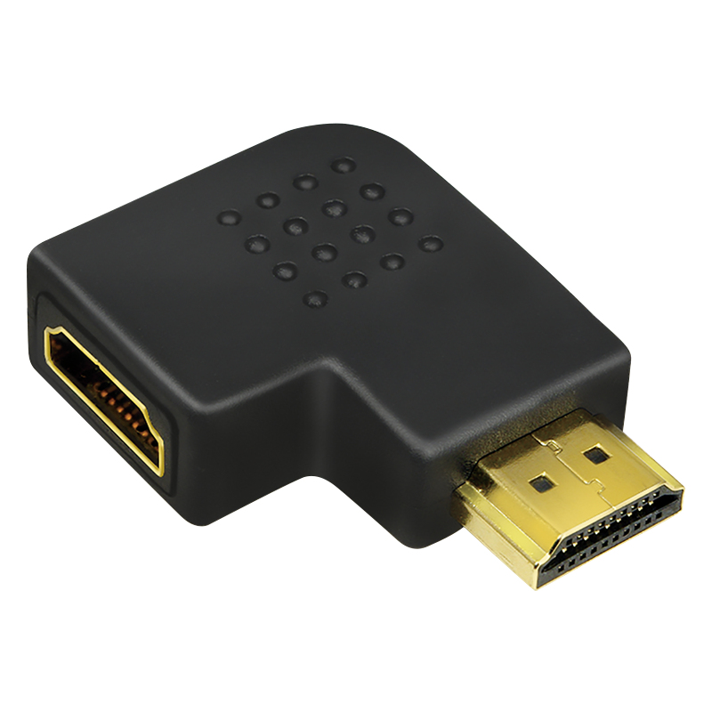 HDMI Adapter HDMI>HDMI St/Bu 90° flach gewinkelt