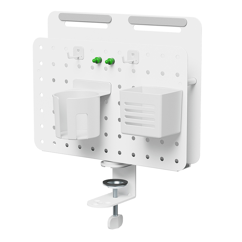 Pegboard, Clamp-on, Office, 362x445mm, rotating, white