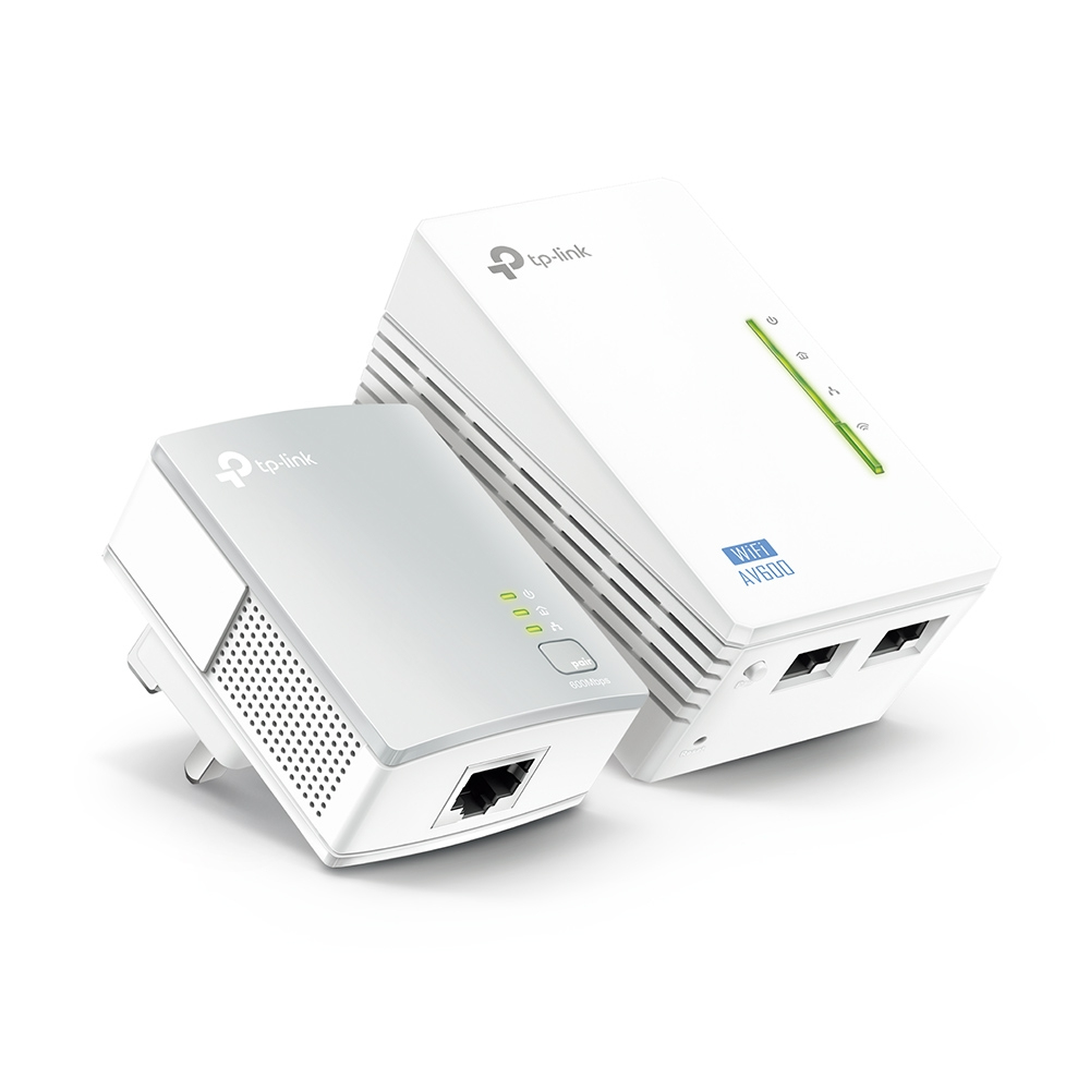 TP-Link TL-WPA4220KIT AV600 2-Port Wifi Powerline Adapter Starter Kit Bro 600Mbps Trådløs Kabling