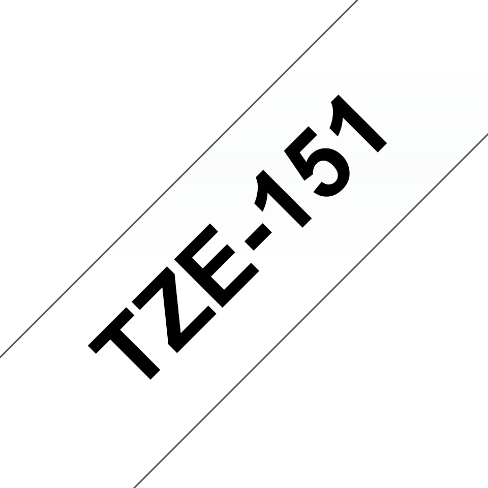 Brother TZe-151 schwarz/farblos