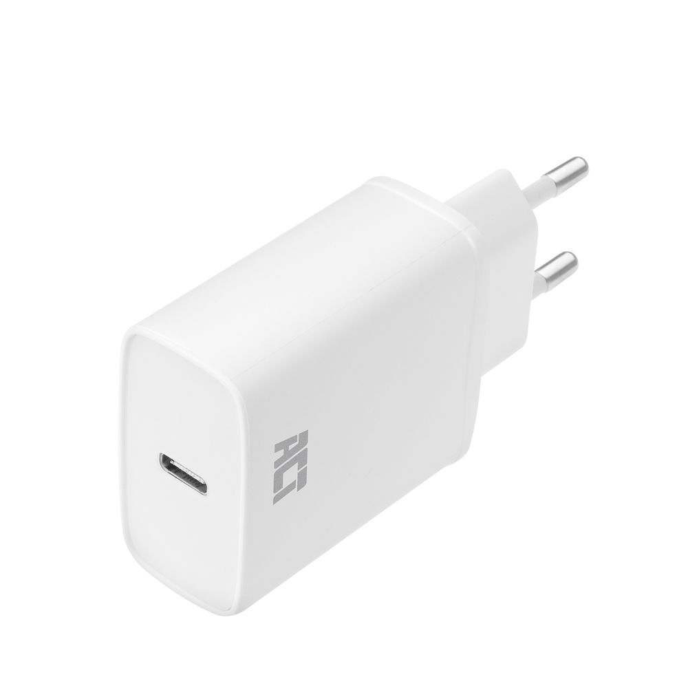 USB-C Charger, 1-port, 20W, Power Delivery, White