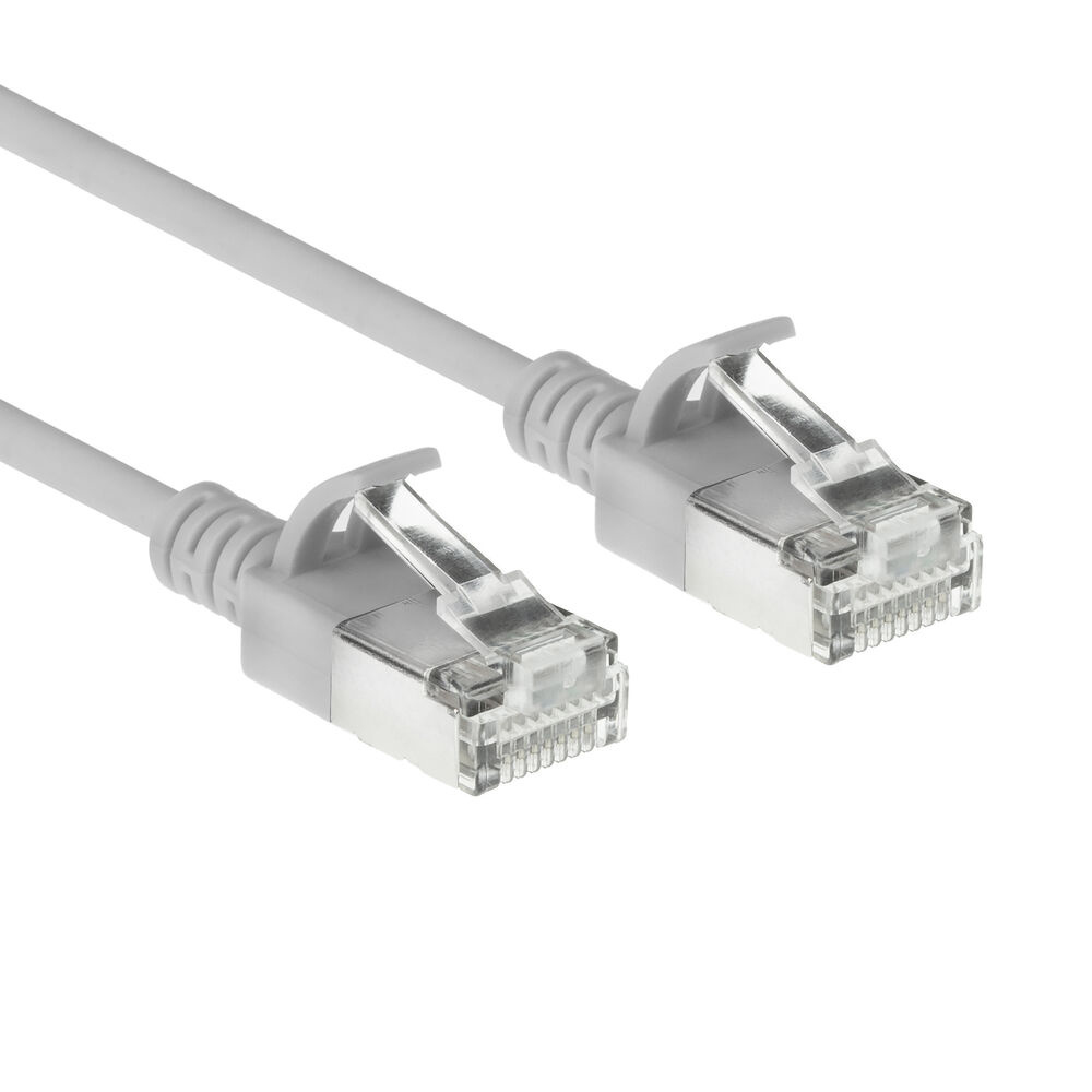 Grey 7 meters LSZH S/FTP CAT6A slimline patch cable snagless with RJ45 connectors