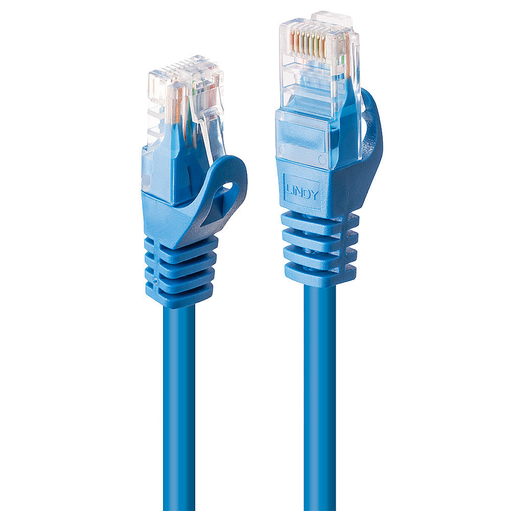 LINDY Patchkabel Cat6 U/UTP Basic blau 0.30m