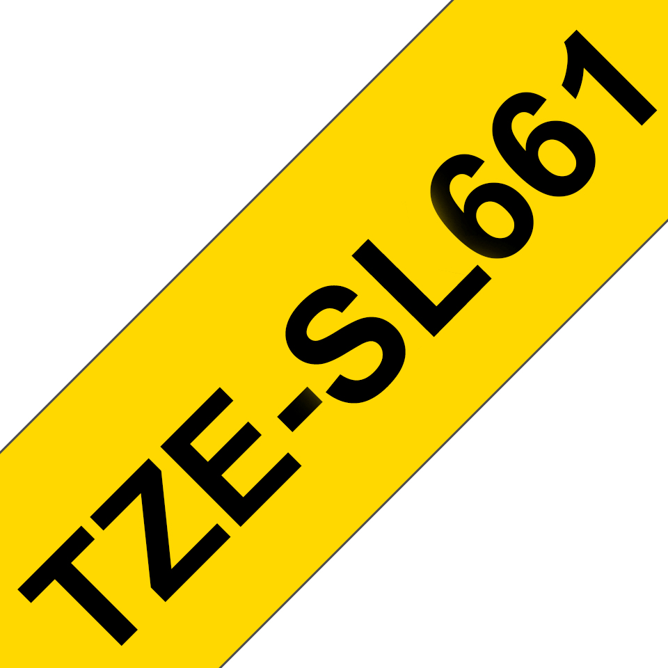 Brother TZESL661 Tejp SvartText,VitBotten,36mm