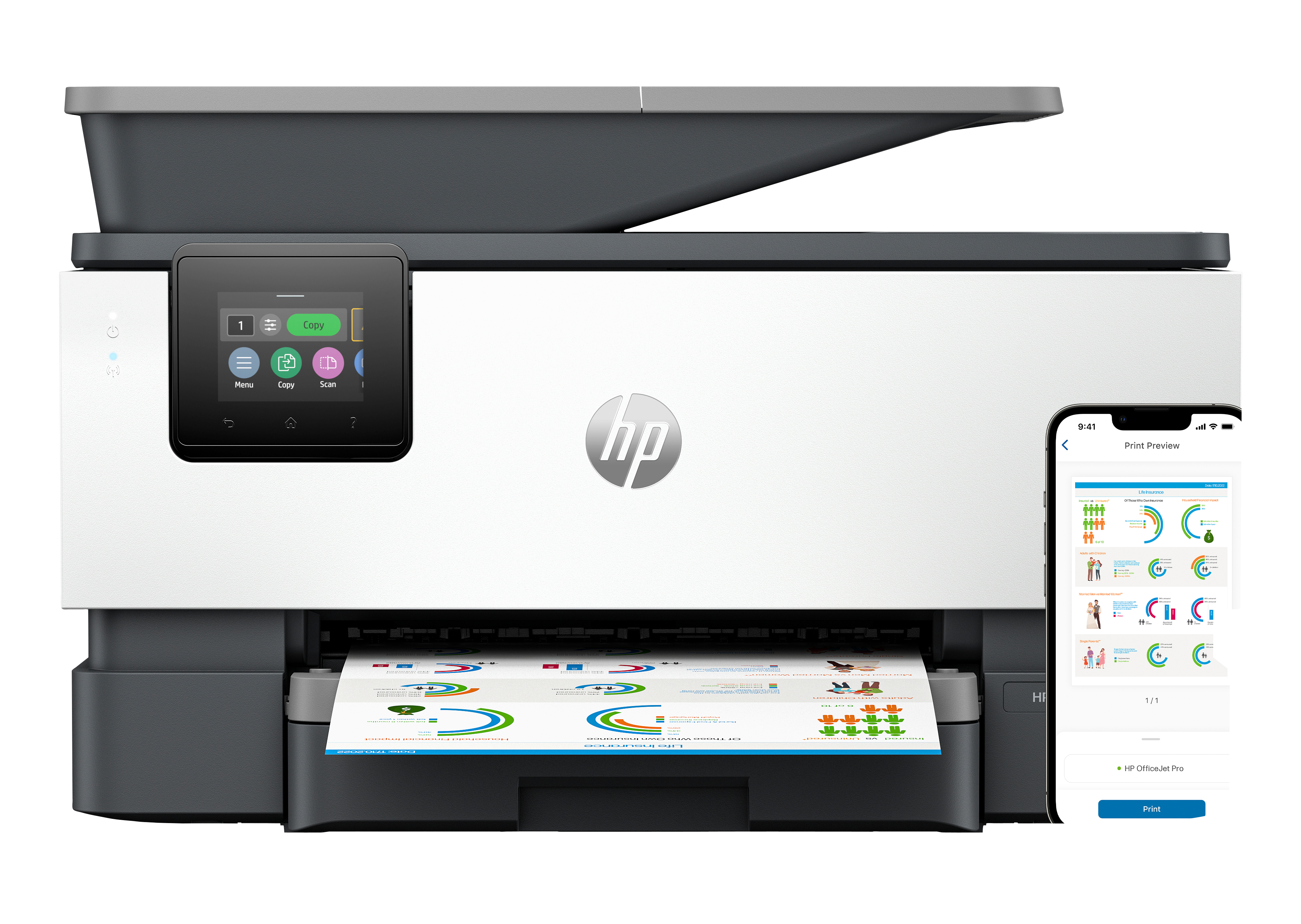 HP OfficeJet Pro 9122e AiO Blækprinter
