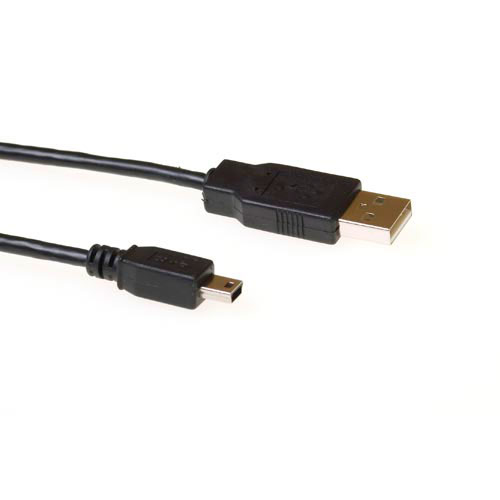 USB 2.0 A male - USB mini B5 male 3,00 m
