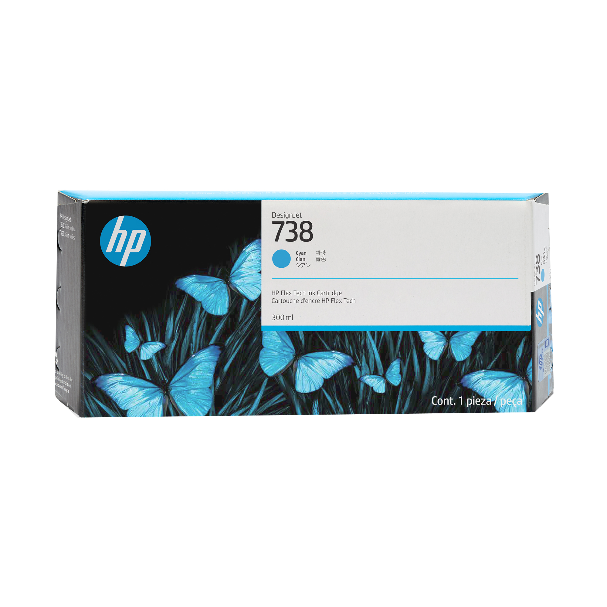 HP 738 - cyan - original - DesignJet -