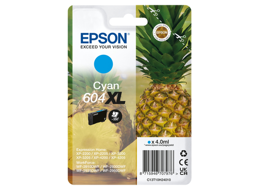 Epson Tinte 604XL C13T10H24010 Cyan bis zu 350 Seiten