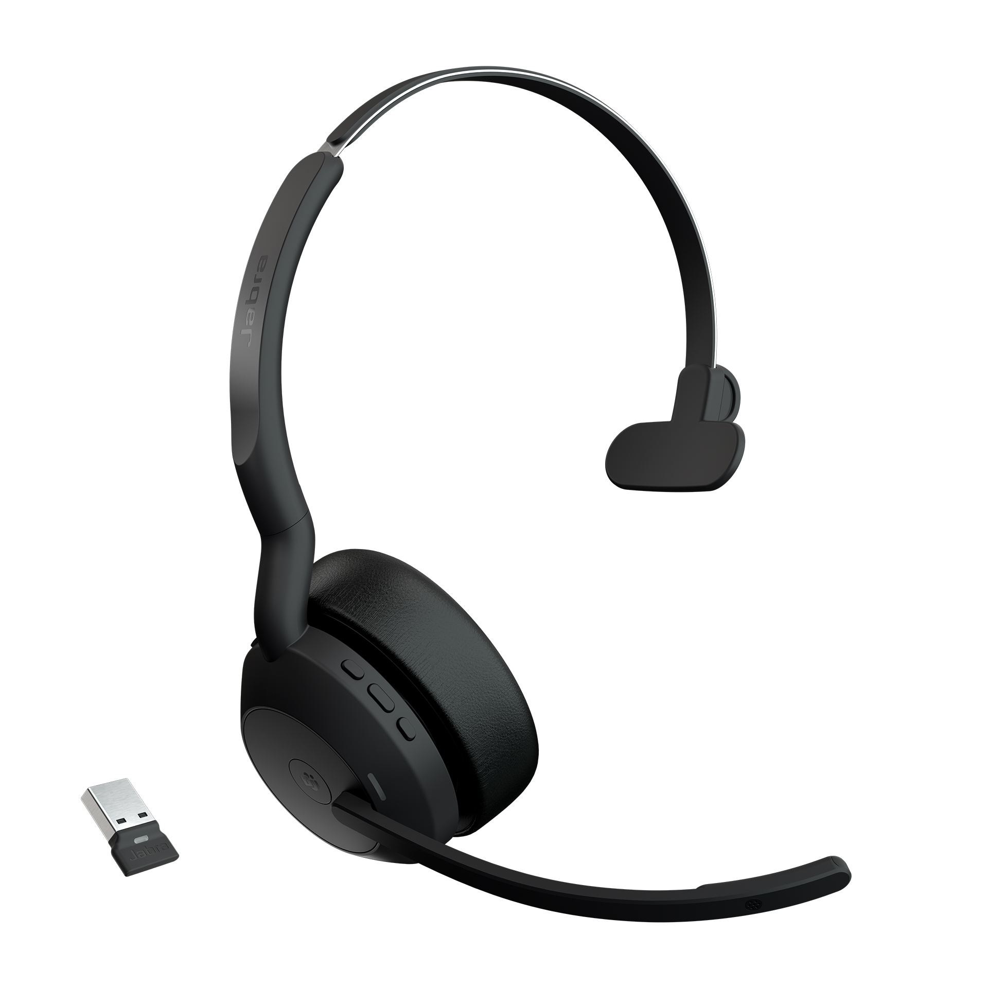 Jabra Evolve2 55 MS Mono Trådløs Høretelefoner Sort