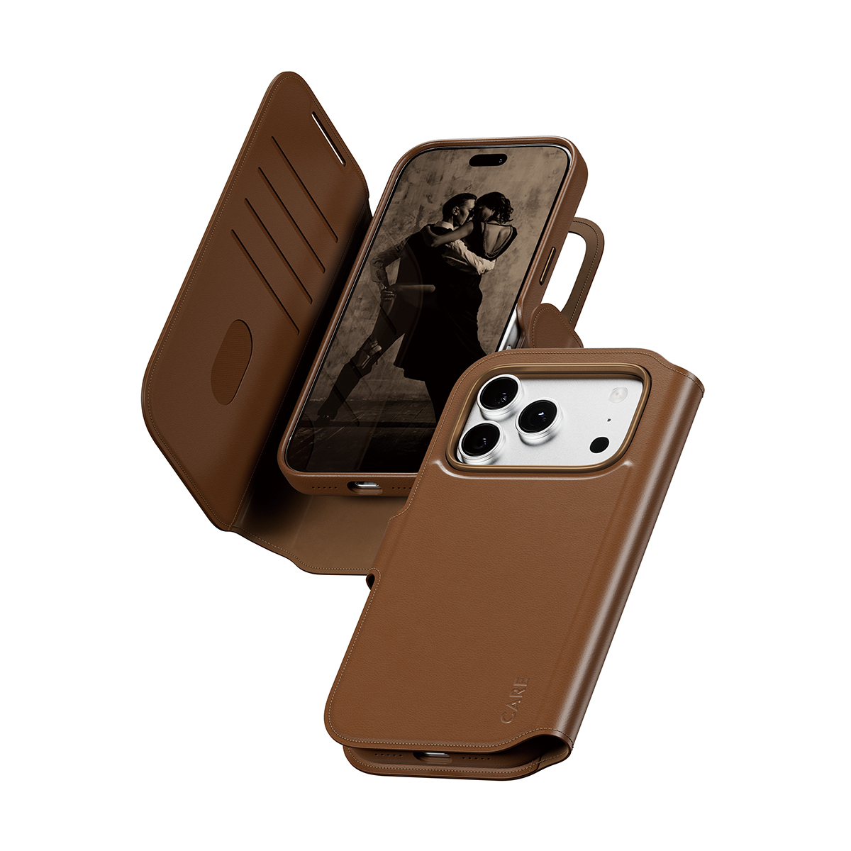 PanzerGlass CARE™ by ® Tango 2-i-1 Wallet Case Brun m. MagSafe iPhone 2026 Pro | 17 Pro