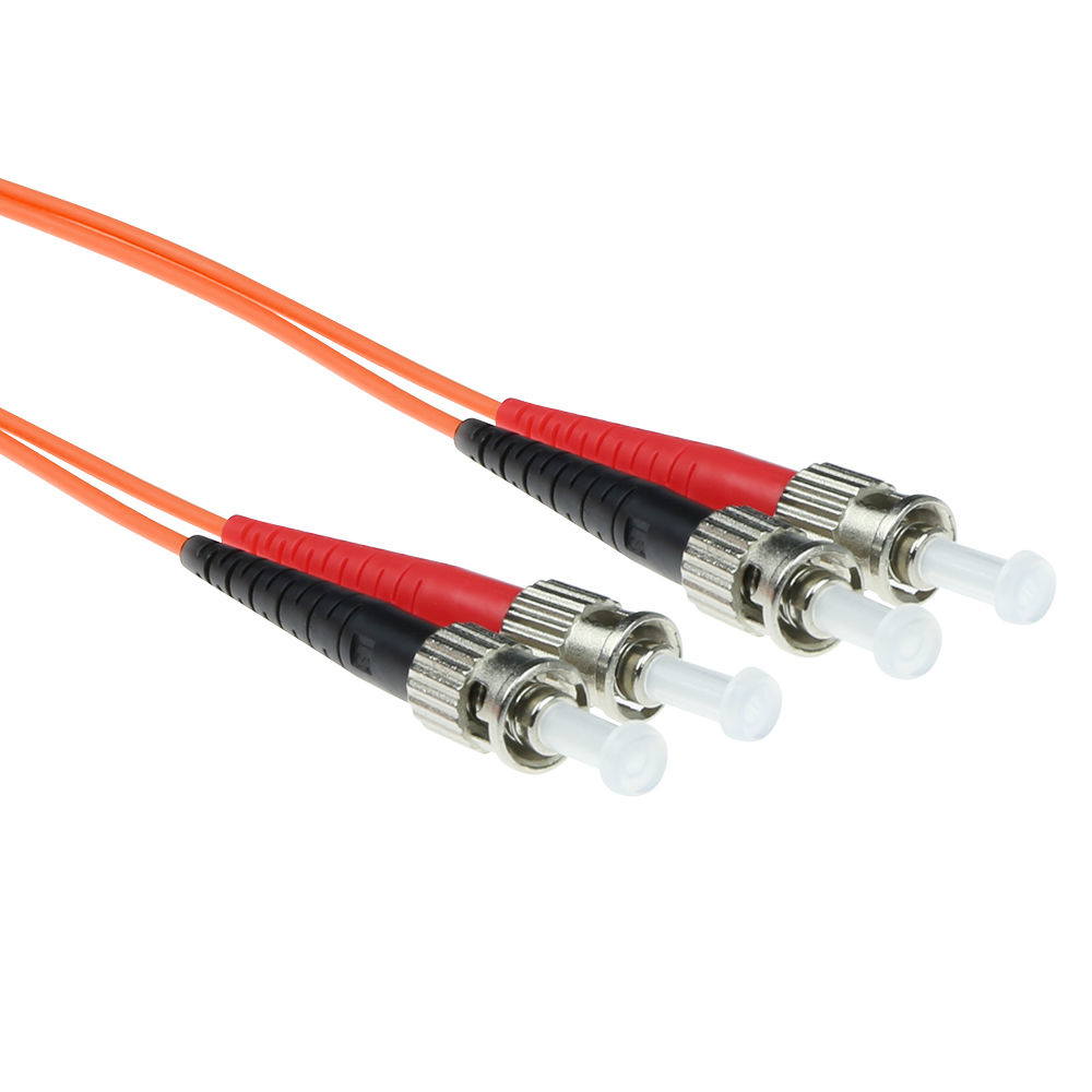 3 meter LSZH Multimode 62.5/125 OM1 fiber patch cable duplex with ST connectors