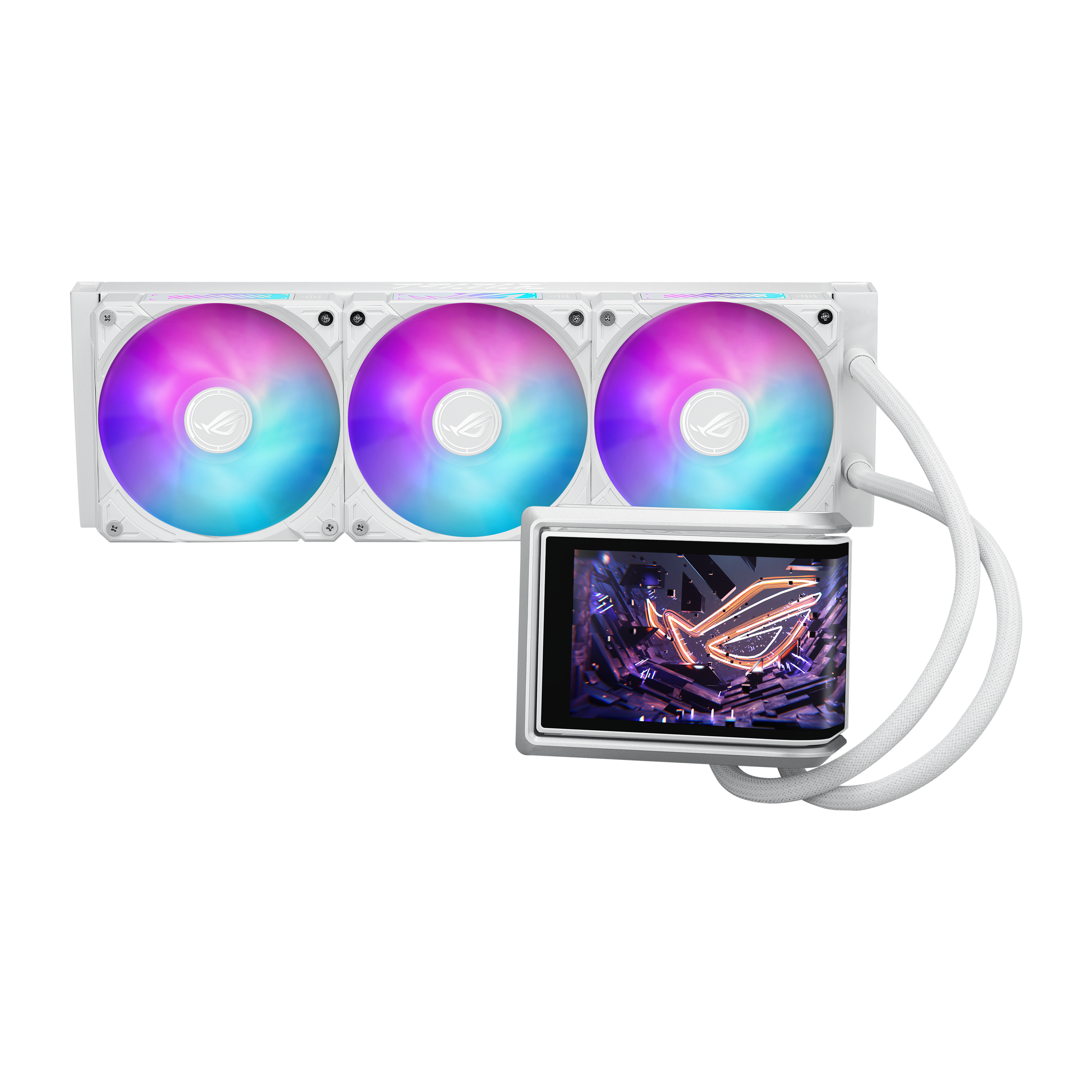 K ASUS ROG RYUO IV 360 ARGB Komplettwasserkühlung für AMD und Intel CPUs weiß