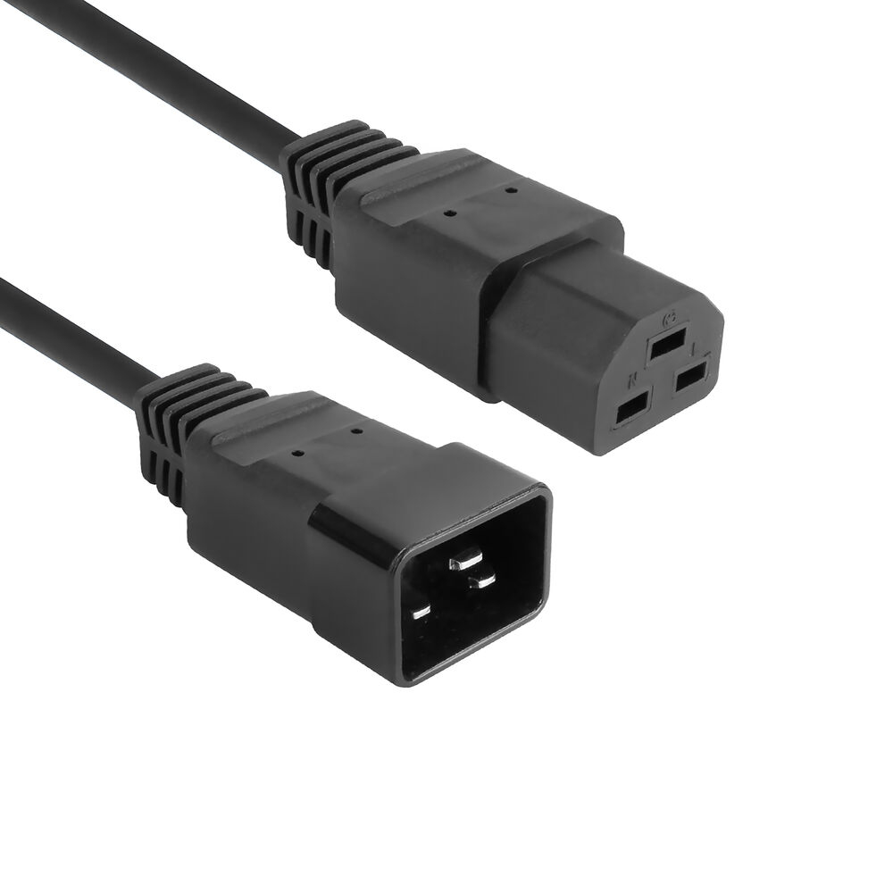 Powercord C20 - C21 IEC60320 black 1.5 m