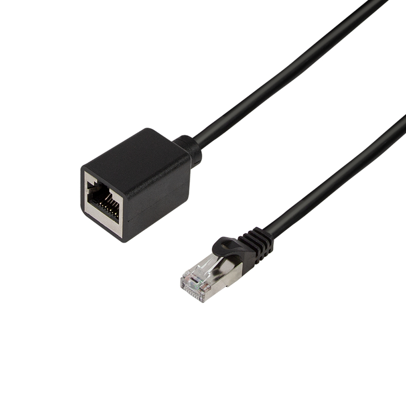 Logilink Cat.6A premium patch cable extension, black, 2 m