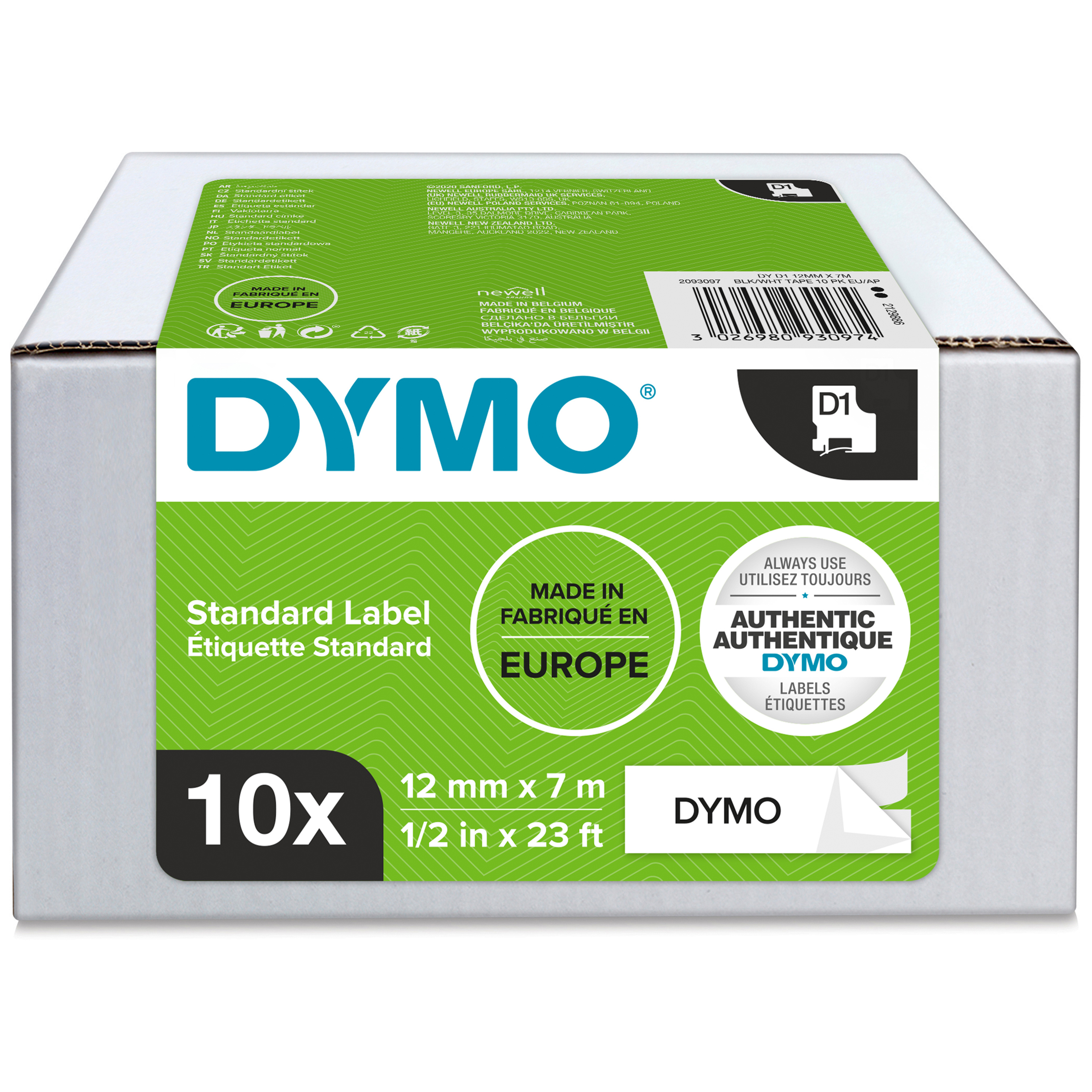 DYMO Value Pack Hvid Selvklæbende prin