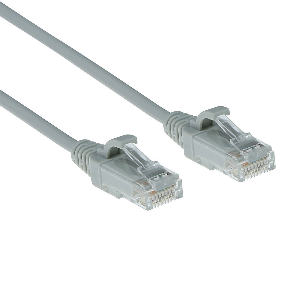 Grey 7 meter LSZH U/UTP CAT6 datacenter slimline patch cable snagless with RJ45 connectors
