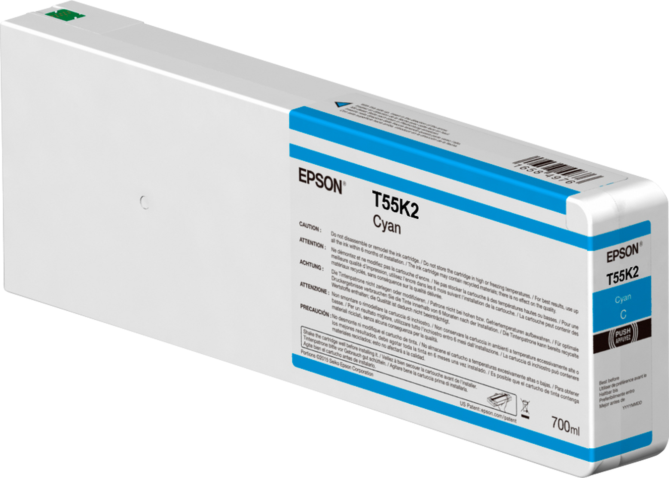 Epson Tintenpatrone UltraChrome HDX/HD cyan 700 ml T 55K2