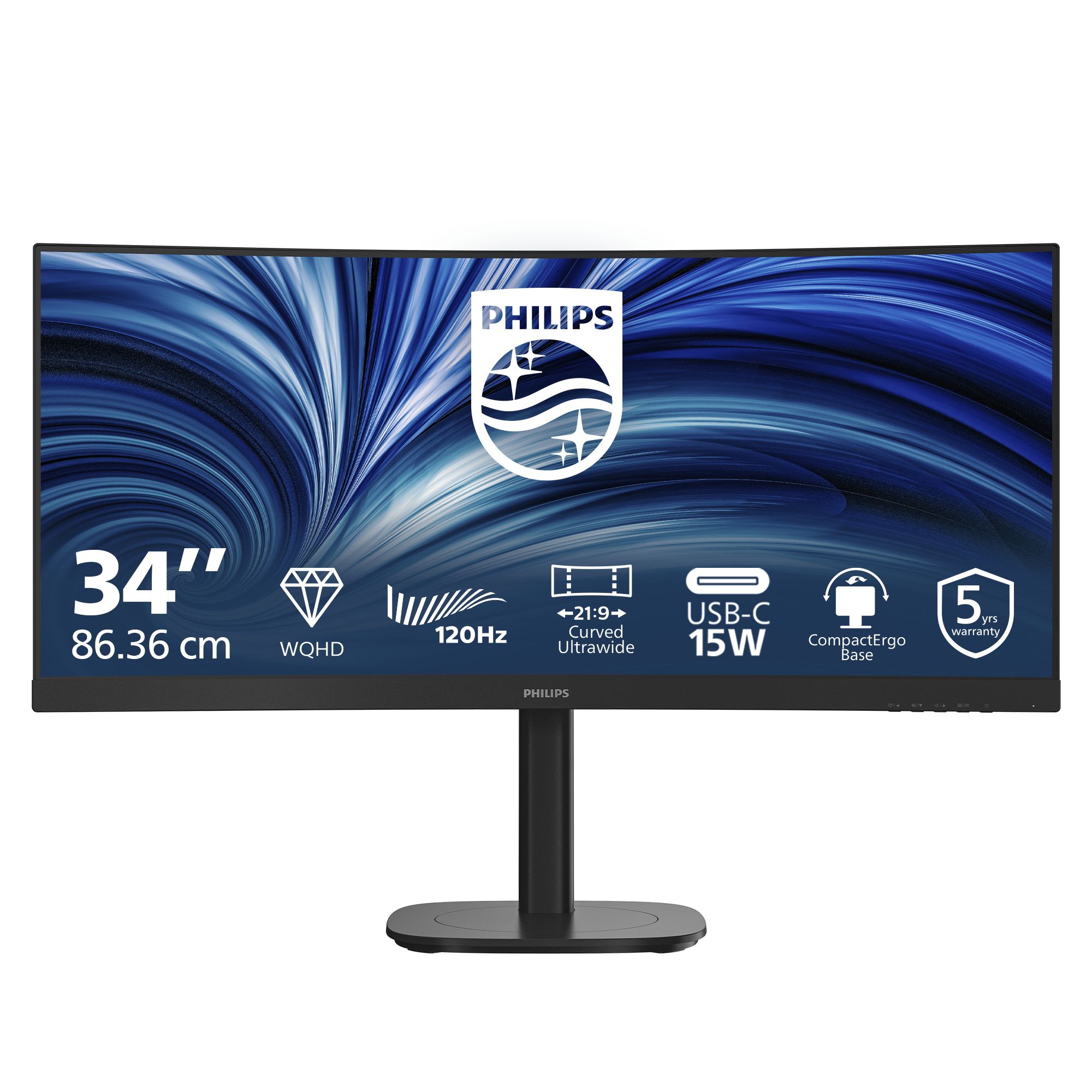 PHILIPS 34B2N3500C 34inch 21:9 VA 120Hz 3440x1440 HAS 180mm HDMI 2x 2.1 TMDS DP 1.4