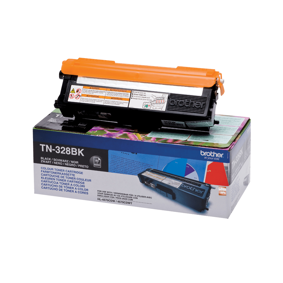 Brother Toner TN-328BK | 6000Sider | Sort