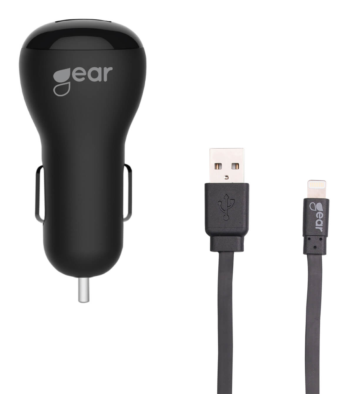 GEAR Lader 12/24V 2xUSB 2,4A + Lightni