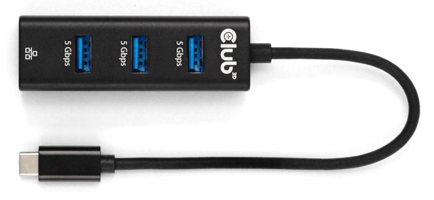 Club3D USB-Hub USB Typ-C 3.2 > 3x USB