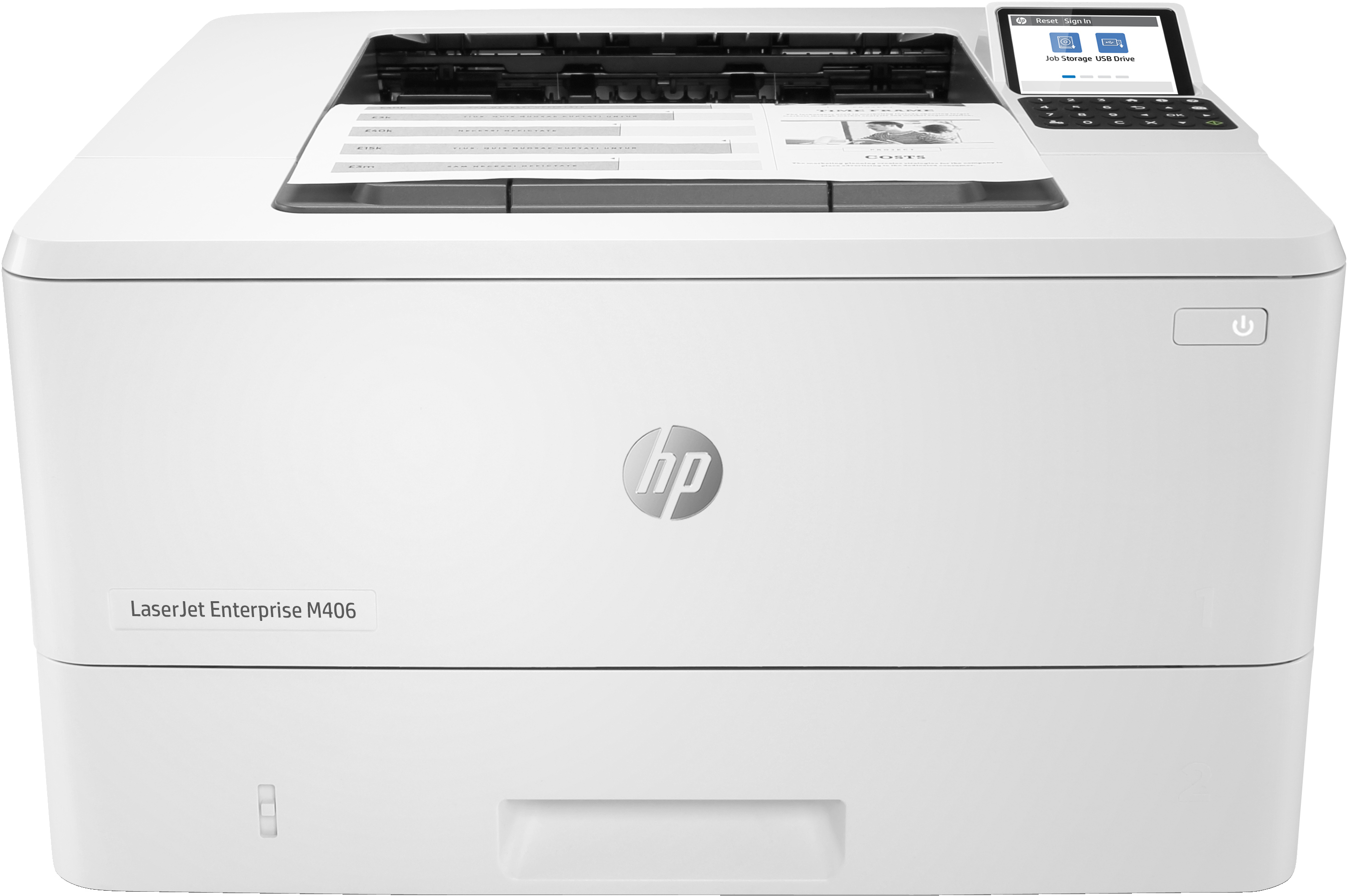 HP LASERJET ENTERPRISE M406DN LaserJet Enterprise M406dn,  Laser, 1200 x 1200 DPI, A4, 40 ppm, Duplex printing, Network ready