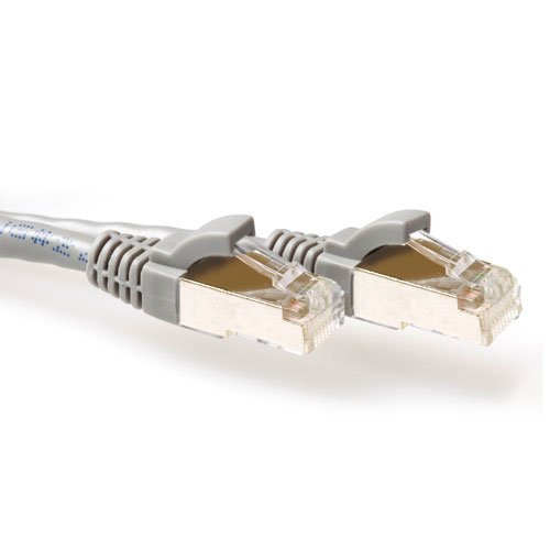 Grey 10 meter LSZH SFTP CAT6A patch cable snagless with RJ45 connectors