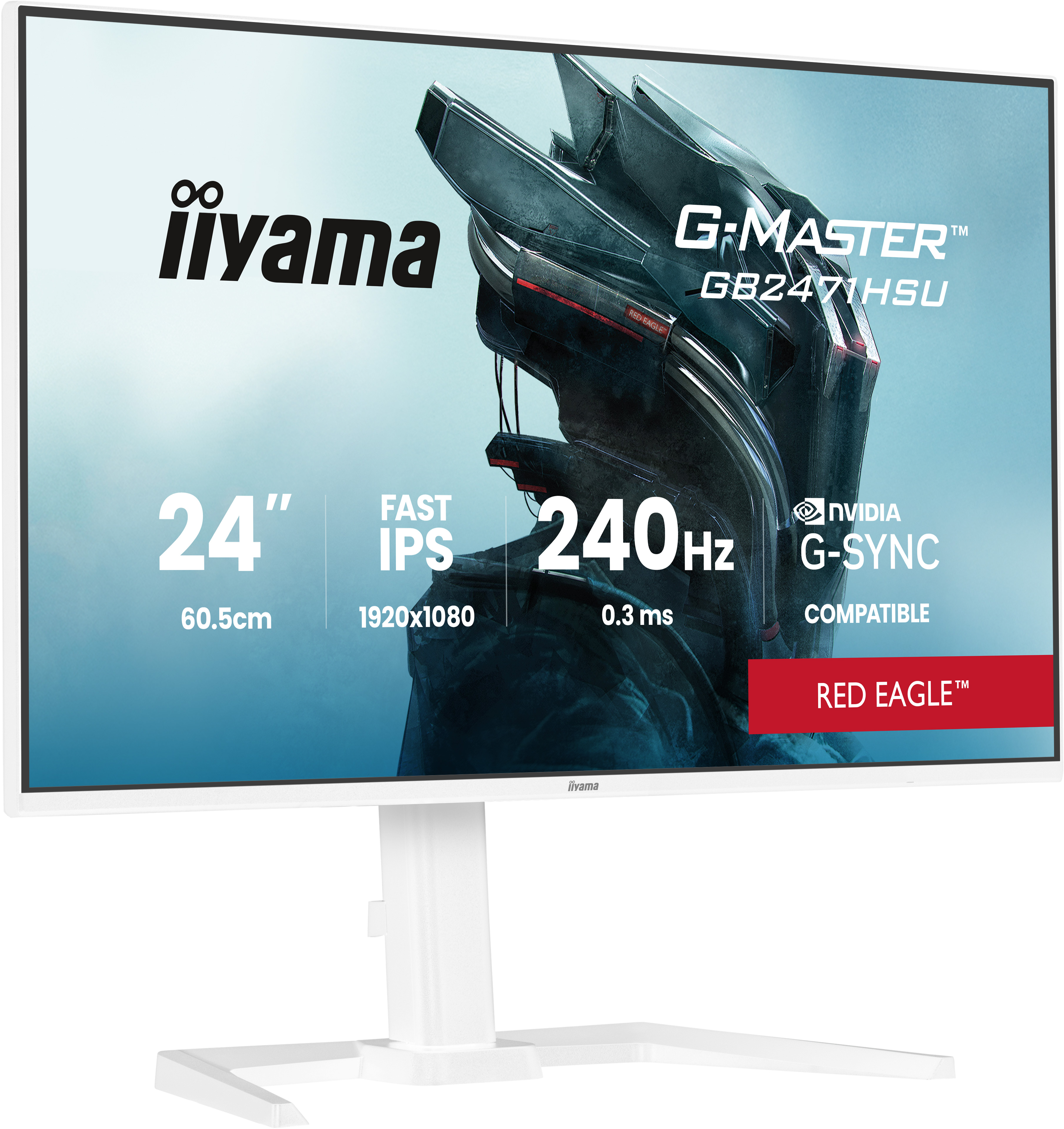 iiyama G-MASTER Red Eagle™ GB2471HSU-W1 Gaming-Monitor 60,5 cm (24") weiß