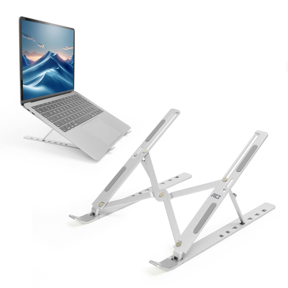 Foldable laptop stand, 7 positions height adjustable, ACT Essentials