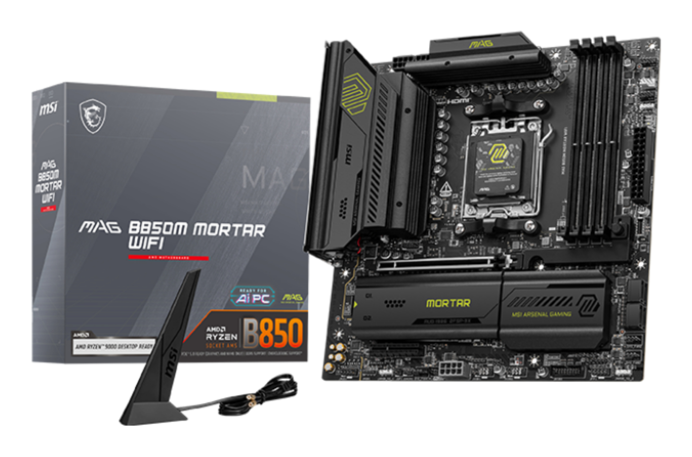 MSI MAG B850M MORTAR WIFI Micro ATX Socket AM5 AMD B850
