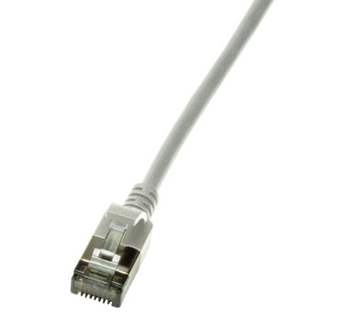 Logilink Patch cable Cat.6A TPE SlimLine grey 1,5m