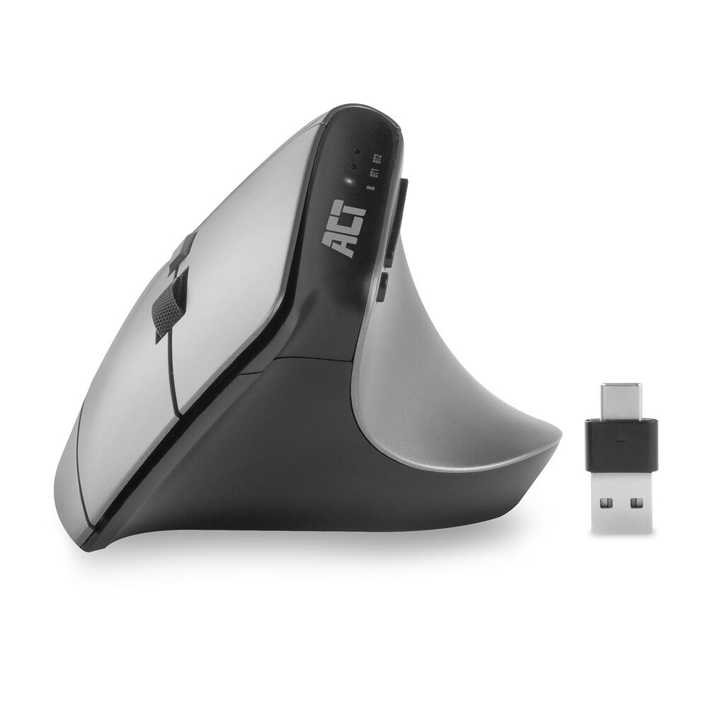 Ergonomic Bluetooth mouse with vertical grip, multi-connection, 2400 DPI