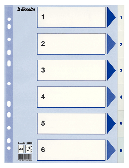 Register Non-Stop A4 1-6 White