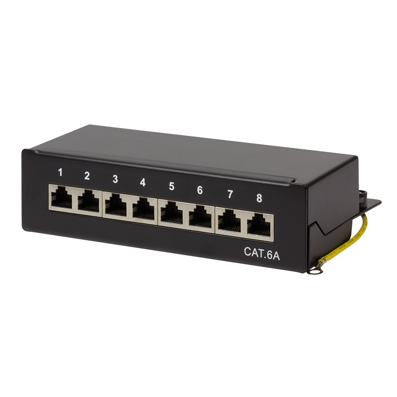 Patchpannel Desktop 8 Port Cat6A STP black LogiLink