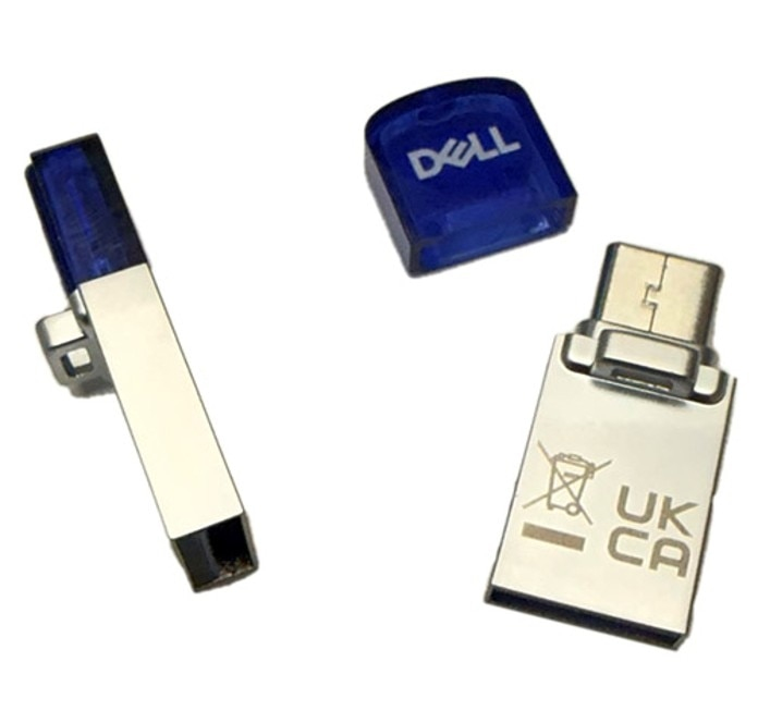 DELL 64GB 3.2 Type A/C Combo Flash Drive Detachable Cap