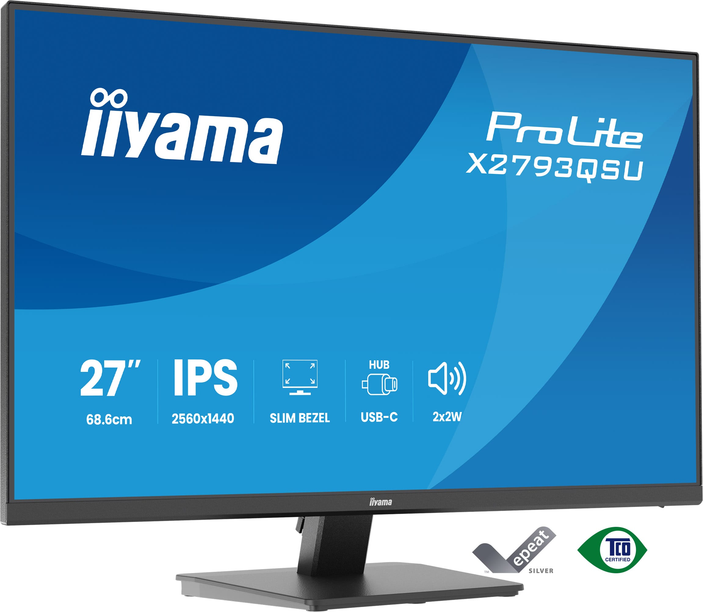 IIYAMA 68.6cm (27") X2793QSU-B1 16:9 HDMI+DP+2xUSB IPS