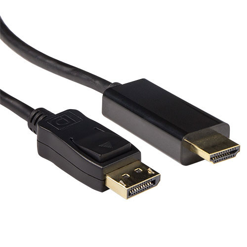 DisplayPort male to HDMI male adapter cable, 1.8 m