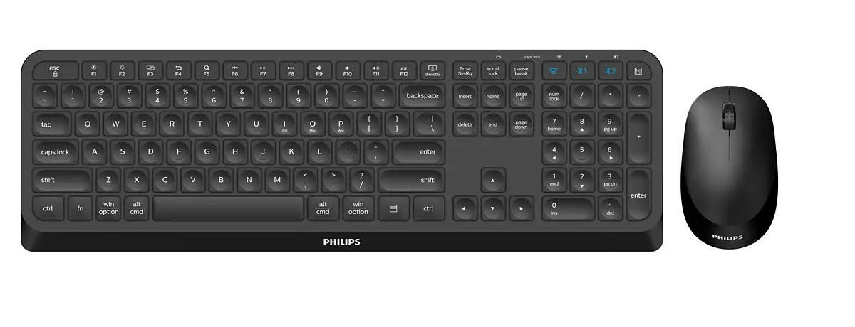 Philips 4000 series RF Wireless + Bluetooth AZERTY Mouse + Keyboard