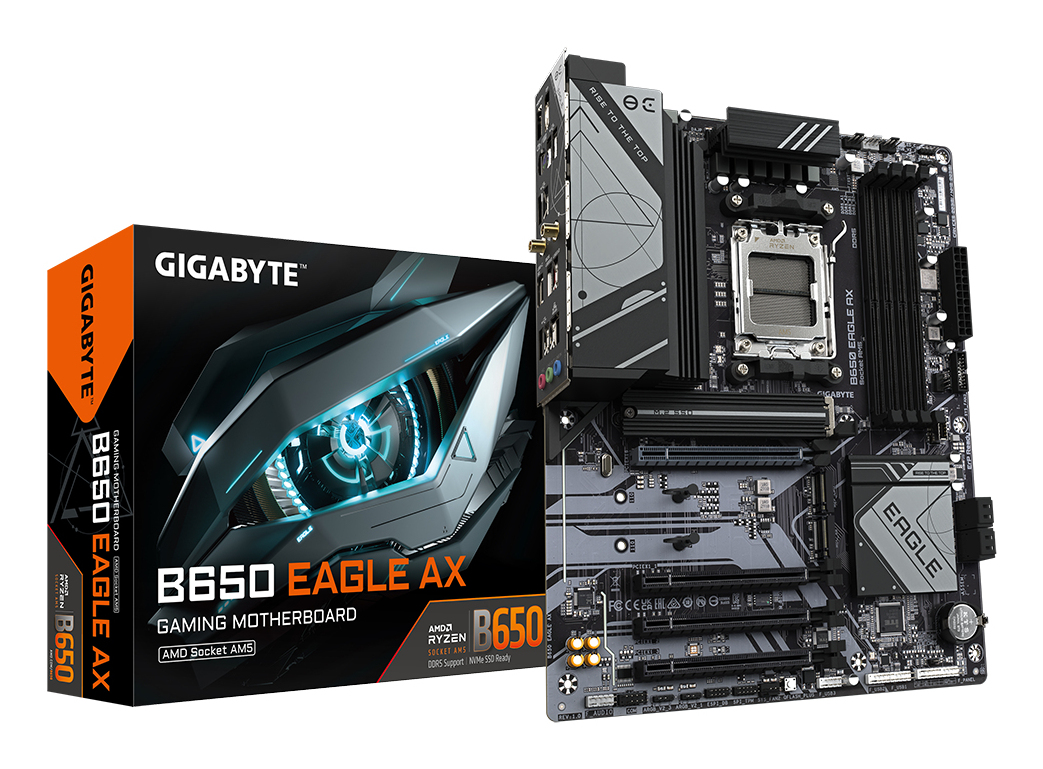 Gigabyte Motherboard - Supports Amd Ryzen 7000 Cpus, 12+2+2 Phases Digital Vrm, Up To 7600Mhz Ddr5 (Oc), 1Xpcie 5.0 + 2Xpcie 4.0 M.2, Wi-Fi