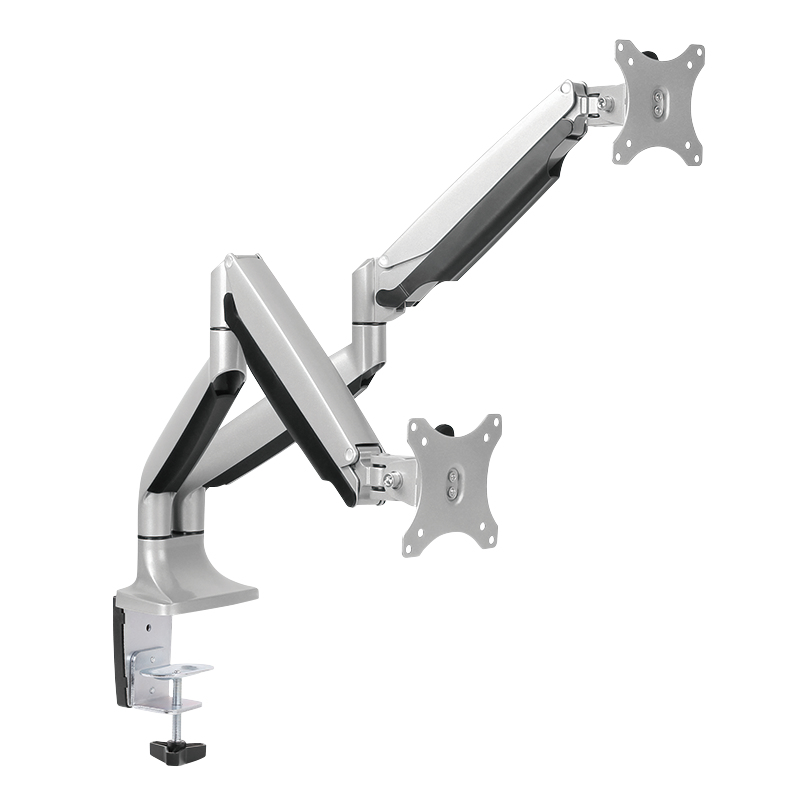 Dual Monitor mount, 13"-32", aluminum, gas spring