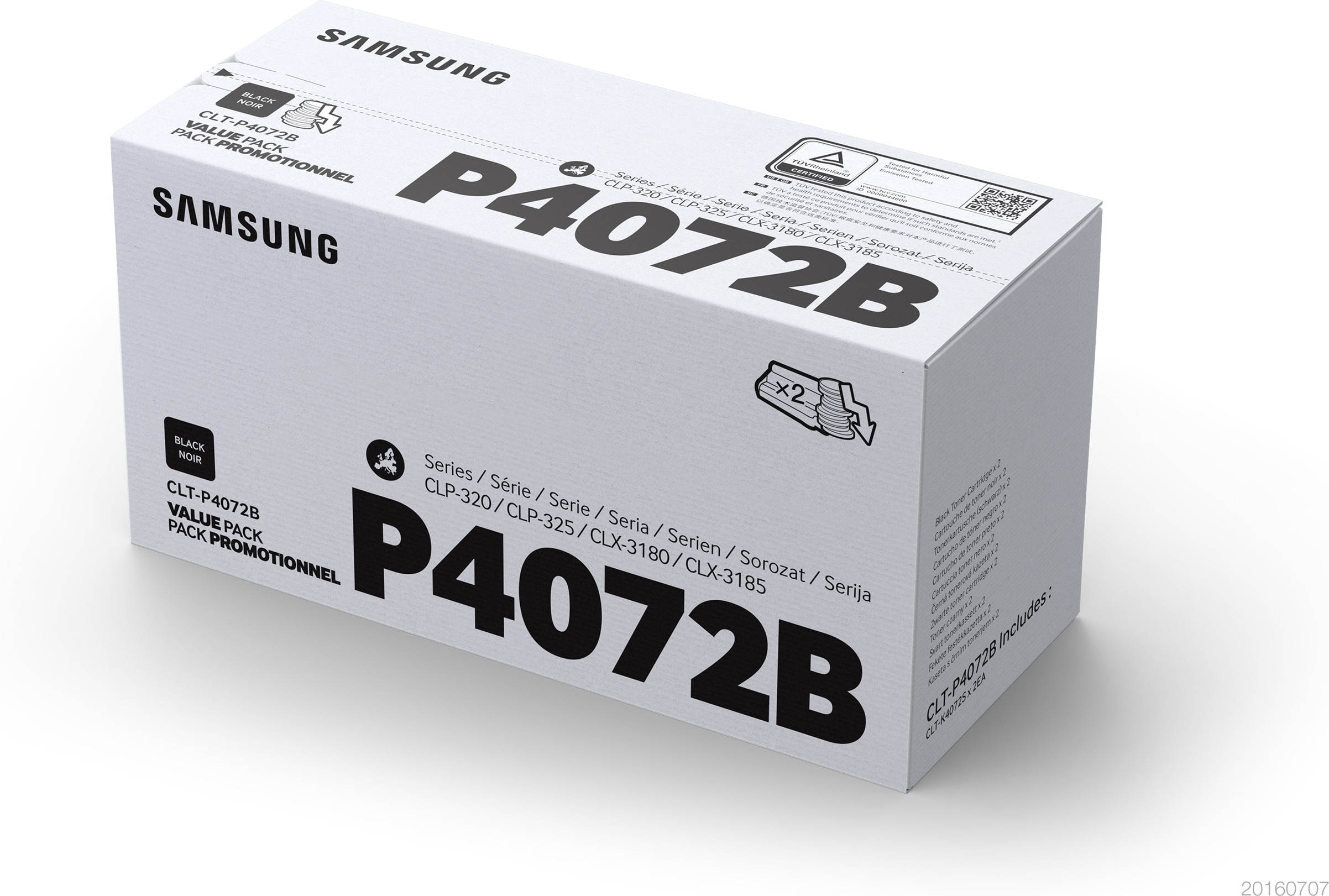Samsung CLT-P4072B - 2 pakker - sort -